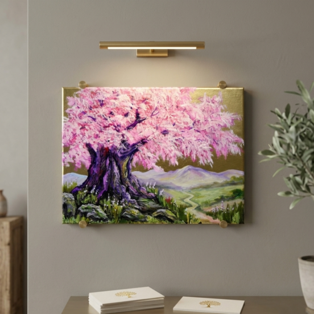 油絵 原画【千年の桜】春の風景画・桜の絵｜インテリア・絵画 | iichi