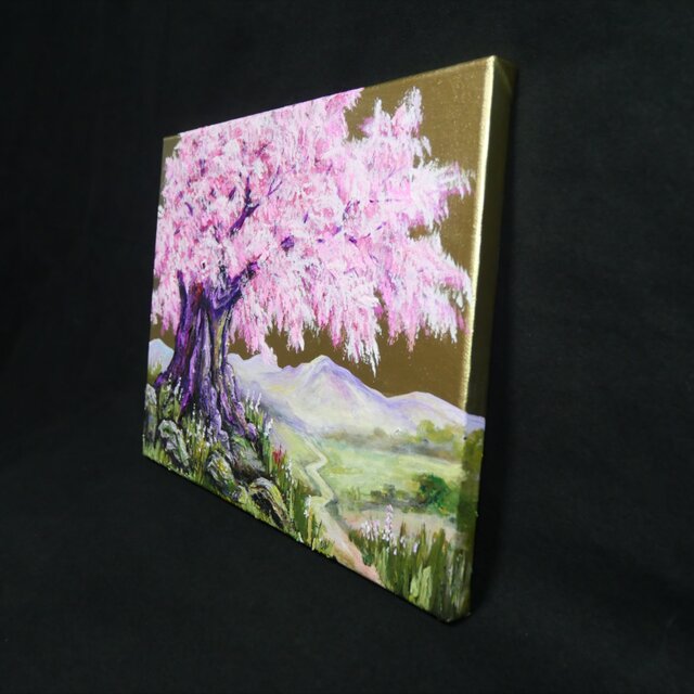 油絵 原画【千年の桜】春の風景画・桜の絵｜インテリア・絵画 | iichi