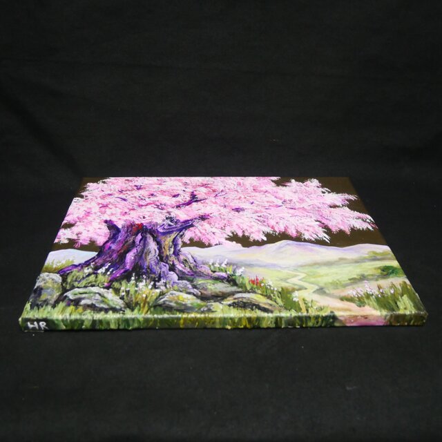 油絵 原画【千年の桜】春の風景画・桜の絵｜インテリア・絵画 | iichi