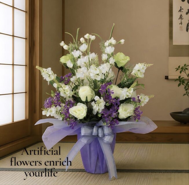 光触媒　人工観葉植物　ウォールグリーン　フェイクグリーン　お供え花6135@@b 光触媒 人工観葉植物 ウォールグリーン フェイクグリーン 仏花 お供え