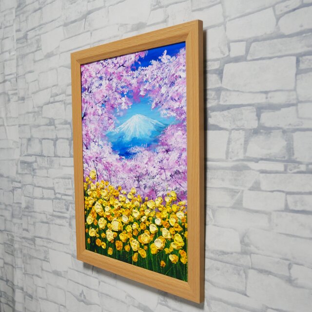 油絵【祝祭の富士】富士山 絵画 油彩画 原画 風景画｜開運 縁起物 金運