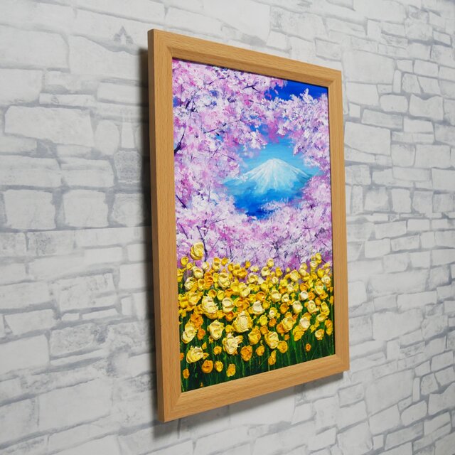 油絵【祝祭の富士】富士山 絵画 油彩画 原画 風景画｜開運 縁起物 金運