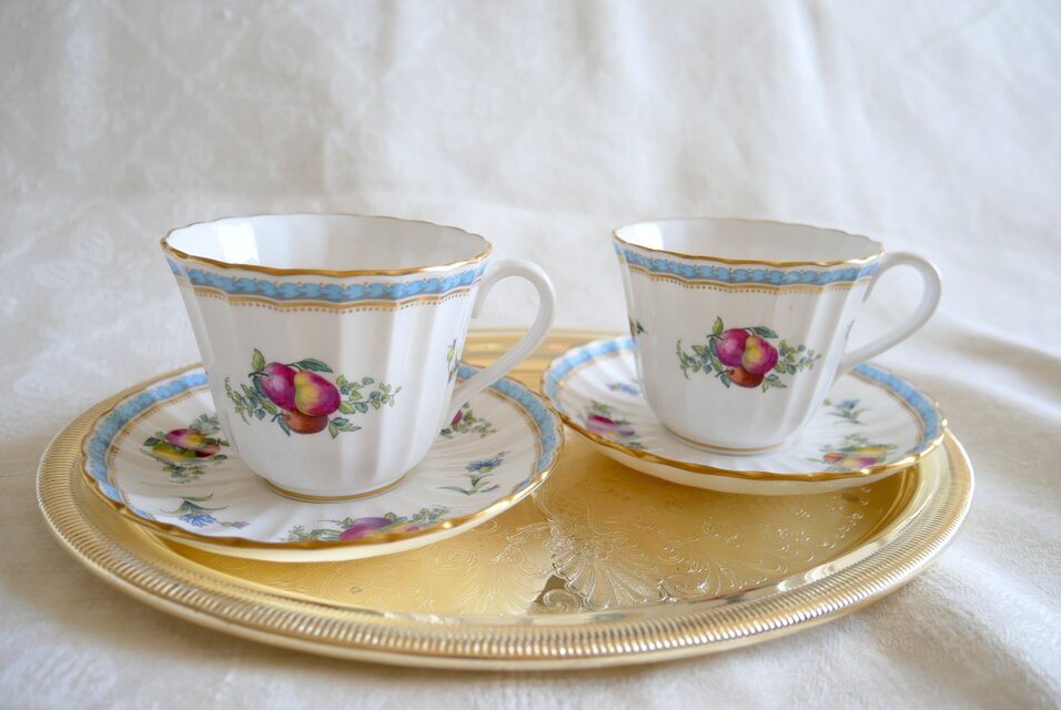 Spode】スポード Trapnell Sprays トラップネル カップ＆ソーサー 2客 