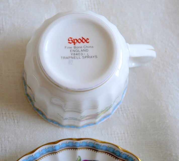 Spode】スポード Trapnell Sprays トラップネル カップ＆ソーサー 2客 
