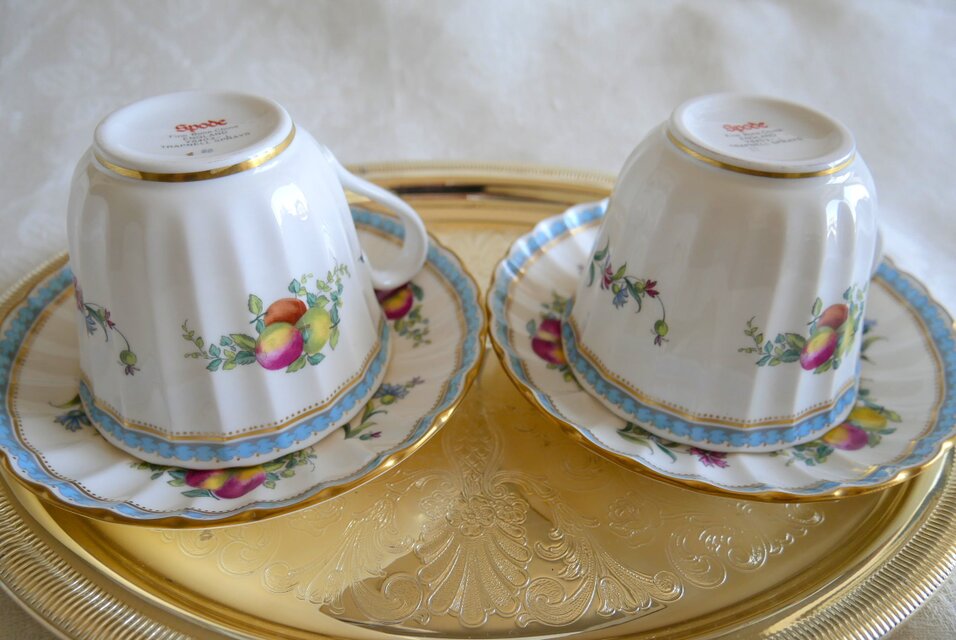 Spode】スポード Trapnell Sprays トラップネル カップ＆ソーサー 2客 