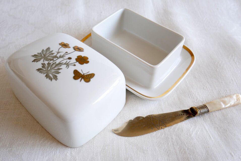 Royal Copenhagen】 バターケース（デニッシュ バターカップ）【A