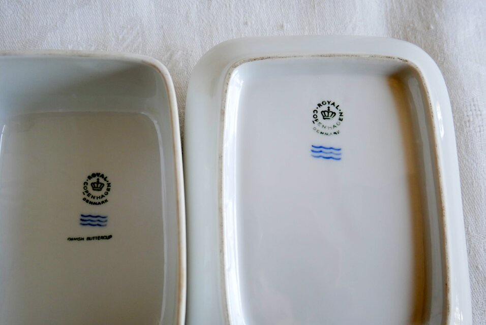 Royal Copenhagen】 バターケース（デニッシュ バターカップ）【A