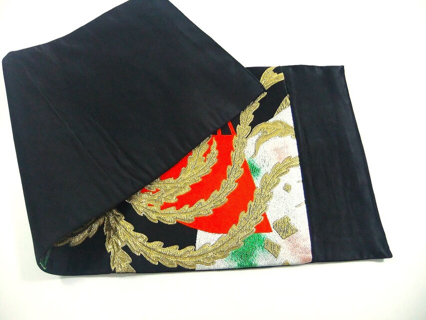 16)2452】30×86cm/鳳凰文様/テーブルセンター/和風/帯リメイク/日本製