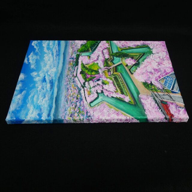 油絵 原画『北の大地に咲く、桃色の星』一点物 油彩画 絵画 風景画