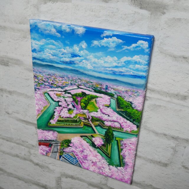 油絵 原画『北の大地に咲く、桃色の星』一点物 油彩画 絵画 風景画
