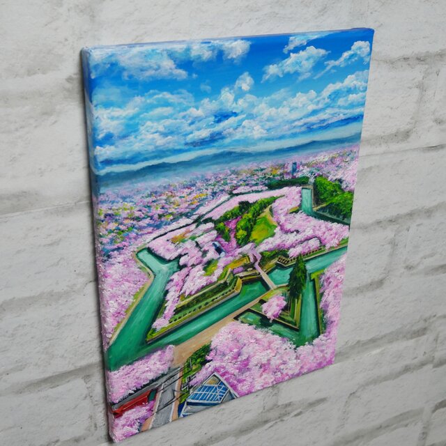 油絵 原画『北の大地に咲く、桃色の星』一点物 油彩画 絵画 風景画
