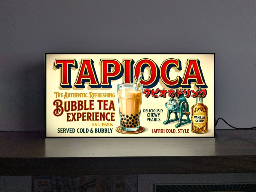 【オーダー無料】タピオカドリンク 喫茶店 カフェ 看板 置物 雑貨 ライトBOX オーダー無料】タピオカドリンク 喫茶 CAFE おうちカフェ レトロ 店舗