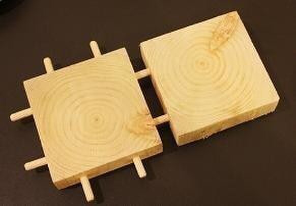 ウッドタイル（プレーン）2個組