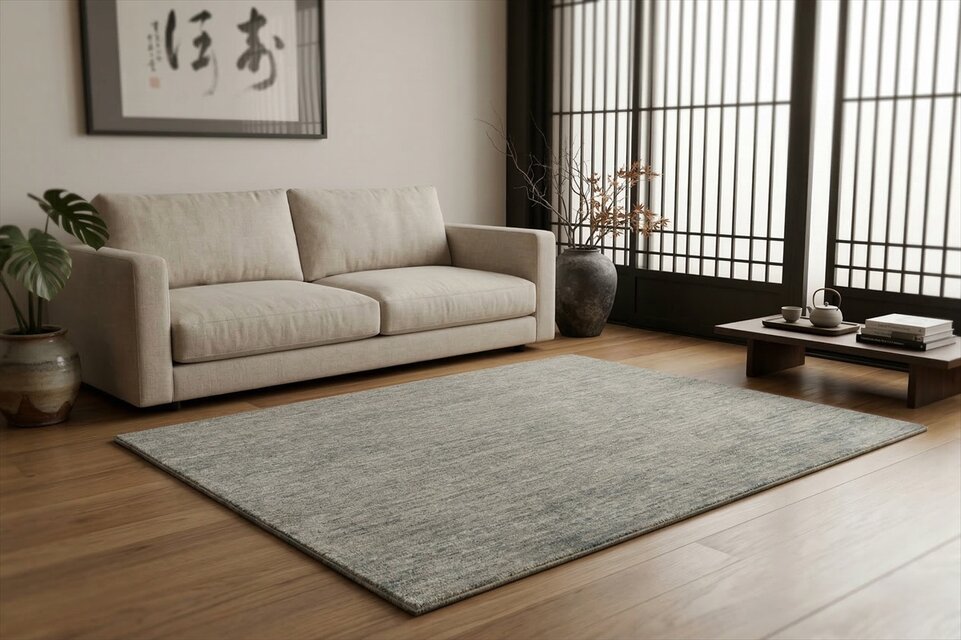 天然ラグ ガゼニラハット COLOR Ver ラグ 206x136cm D709 シルバー