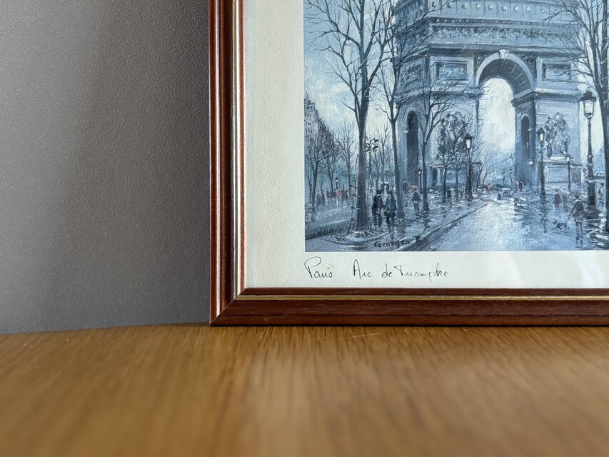 フランスの古い凱旋門を描いた小さなアートパネル | iichi 日々の