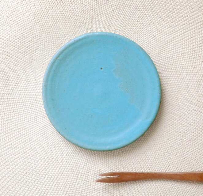 トルコブルーの台小皿 | iichi 日々の暮らしを心地よくする