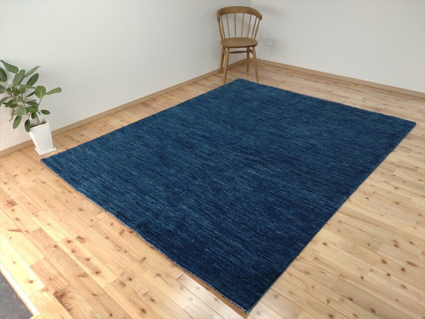 天然ラグ ガゼニラハット COLOR Ver ラグ 255X200cm ネイビー D.Blue