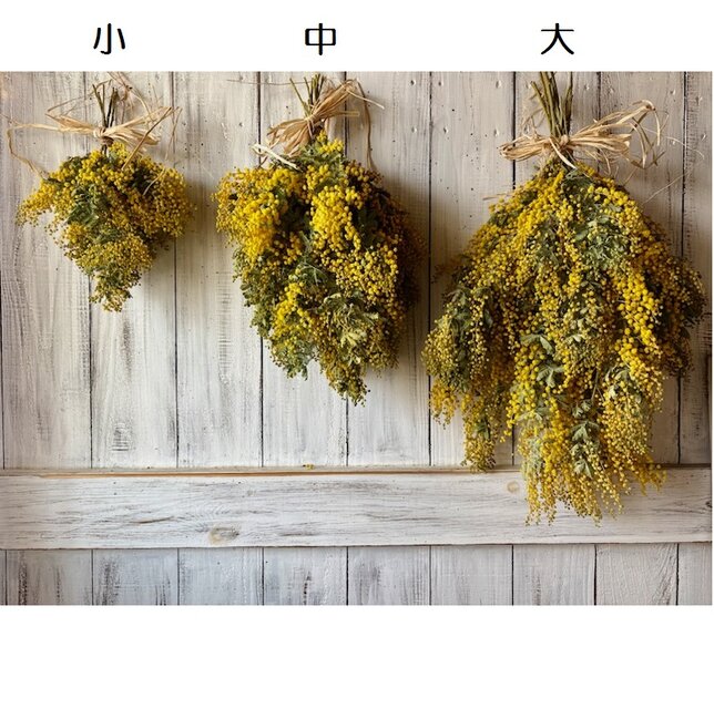 ミモザのすごいボリュームスワッグ大サイズ ドライフラワー ブーケ