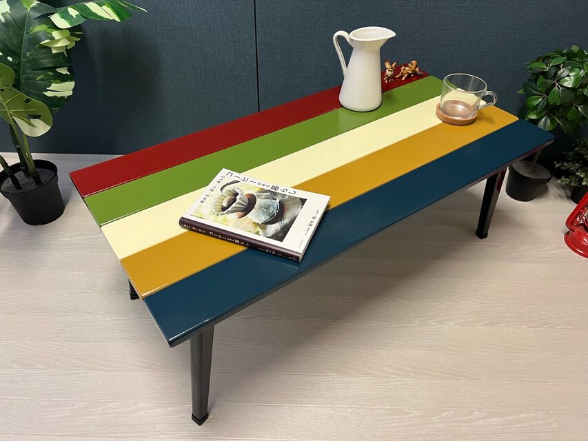 【送料無料】 ローテーブル 長方形 90cm 45cm カラフル 折りたたみ脚 送料無料】 ローテーブル 長方形 90cm 45cm SPF カラフル ストレート
