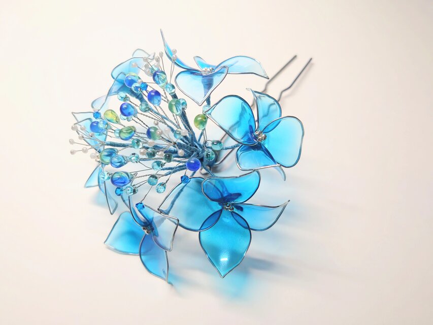 ジュリ・カワイエス、青い花びん、超希少額装用画版、新品額装付 額紫陽花【街静 ーまちしずかー 】 | iichi 日々の暮らしを心地よく