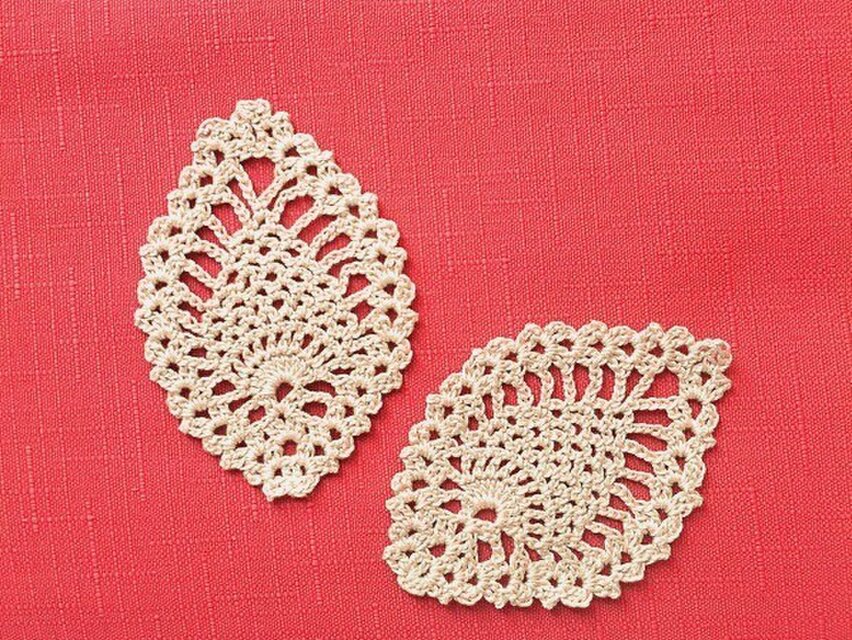 パイナップル模様の小さめコースター(2枚セット)