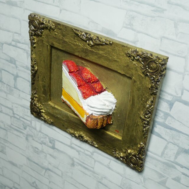 油絵「ご褒美の、その先へ」 立体アート 絵画 原画 肉筆 油彩画 カフェ