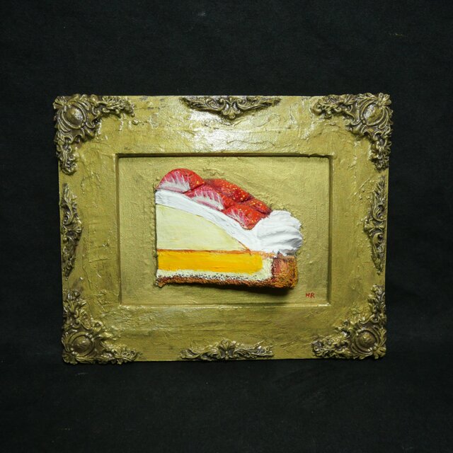 油絵「ご褒美の、その先へ」 立体アート 絵画 原画 肉筆 油彩画 カフェ