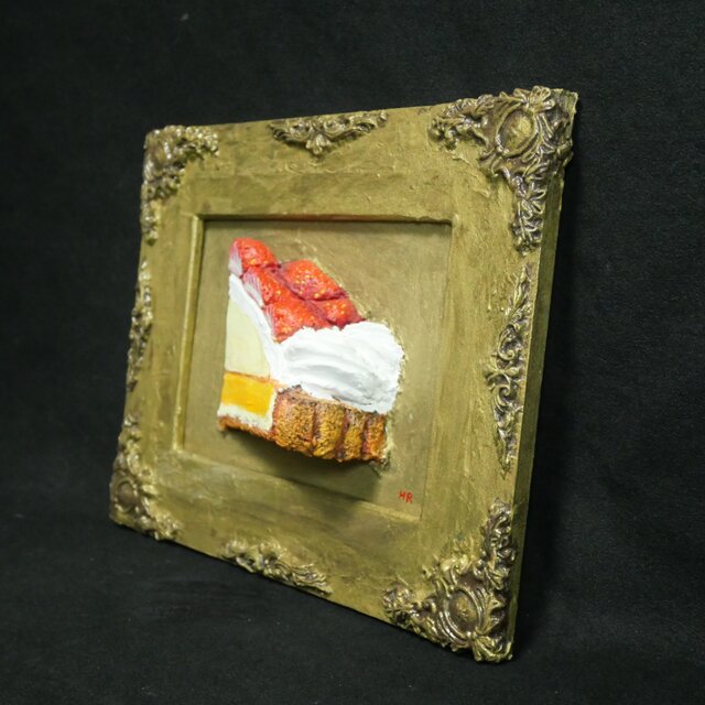 油絵「ご褒美の、その先へ」 立体アート 絵画 原画 肉筆 油彩画 カフェ