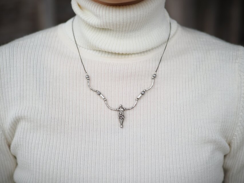 India silver- code necklace | iichi 日々の暮らしを心地よくする