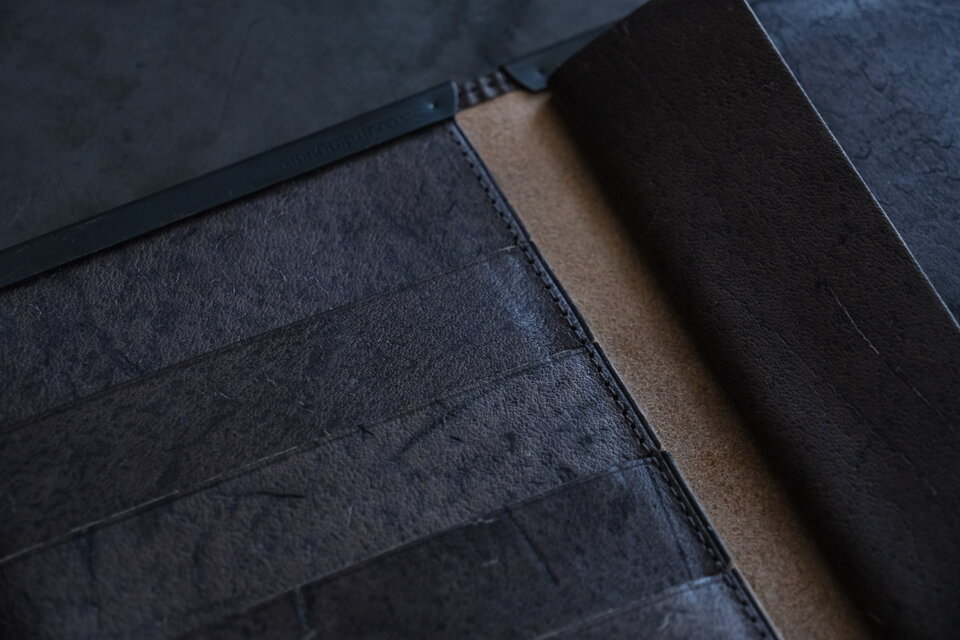 new】longwallet ＜ホースバット革 #black＞ 01 | iichi 日々の暮らし
