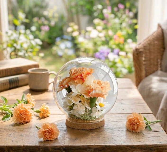 カーネーションガラスドーム Spring インテリア | iichi 日々の暮らし