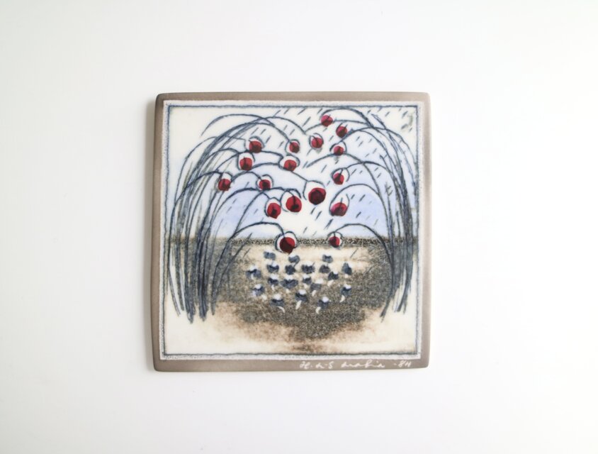 再入荷】ARABIA / Helja ヘルヤ / Oksien suojassa 陶板 No.6356
