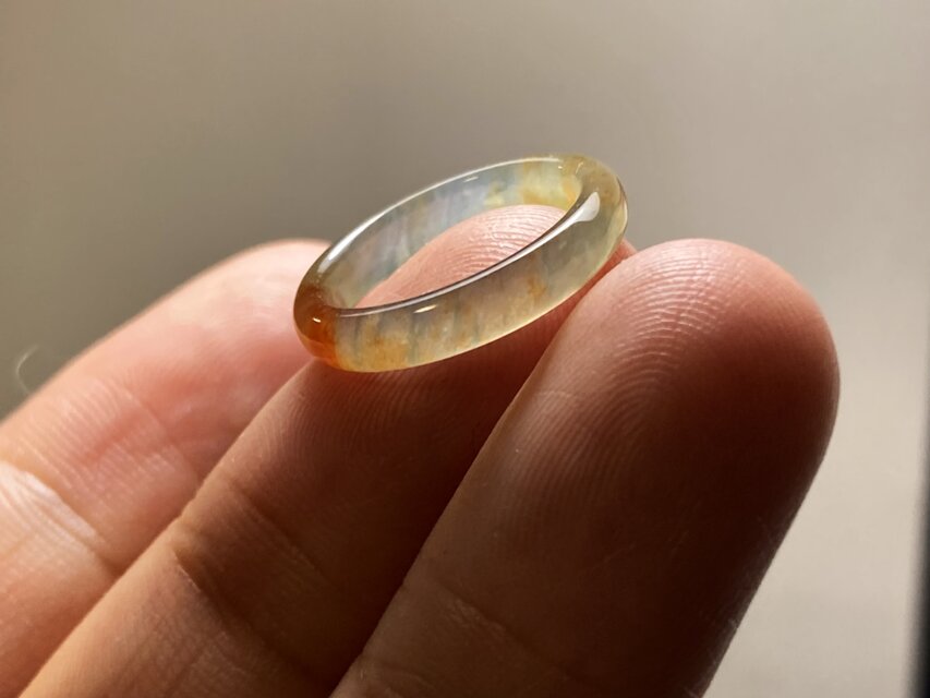 L17-99 上品 ピンキーリング 氷種 3.0号 赤翡翠 グアテマラ産 A貨 本