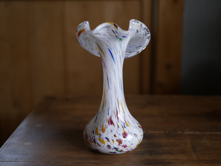 フラワーベース クリシー フランスヴィンテージ ブロカント 花器 花瓶