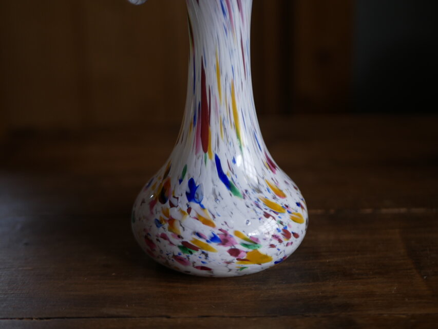 【引取限定】フランス ビンテージ アンティーク 花瓶　ブロカント クリシー フラワーベース フリル 花瓶 花器 フランスヴィンテージ