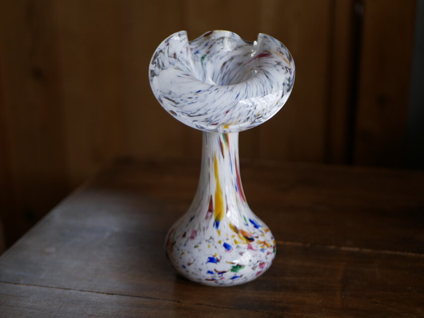 フラワーベース クリシー フランスヴィンテージ ブロカント 花器 花瓶
