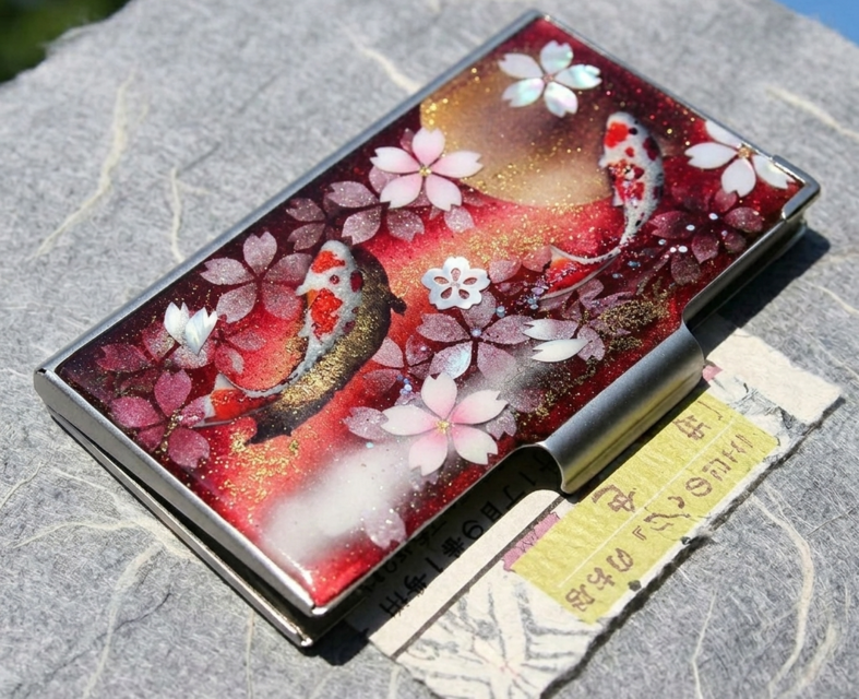 名刺入れ「可」カードケース 和柄 和風 桜 伝統工芸 職人 手作り