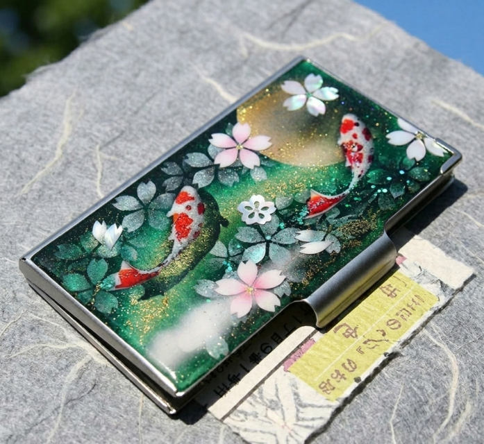 名刺入れ「可」カードケース 和柄 和風 桜 伝統工芸 職人 手作り