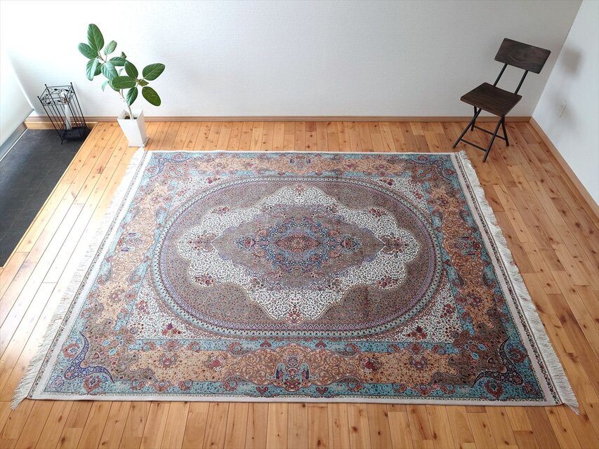 カシャン産 ペルシャ絨毯 96×63cm 【公式通販】
