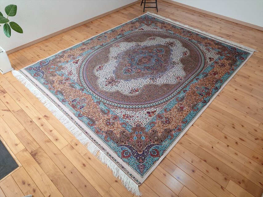 カシャン産 ペルシャ絨毯 96×63cm 【公式通販】