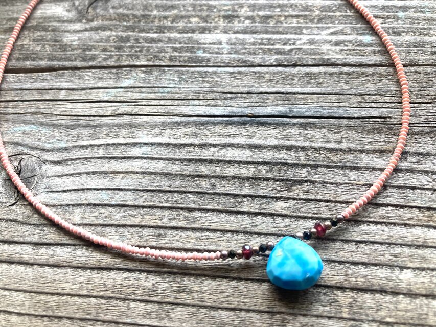 Sunset Coast: Turquoise & Afghan Coral ターコイズと極小コーラルの