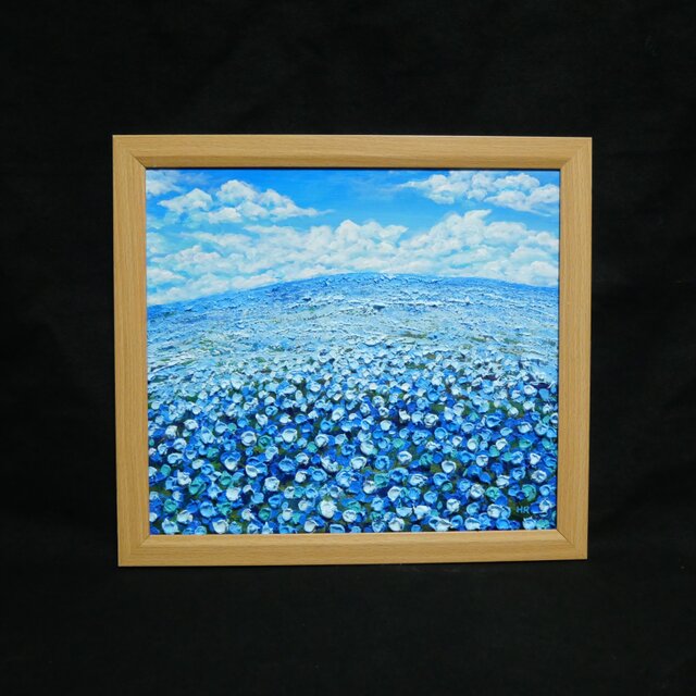 丘の上の深呼吸』油絵 原画 風景画 母の日ギフト 結婚祝い 新築祝いに