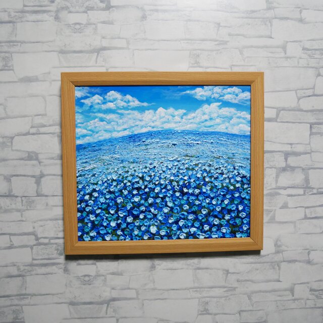 丘の上の深呼吸』油絵 原画 風景画 母の日ギフト 結婚祝い 新築祝いに
