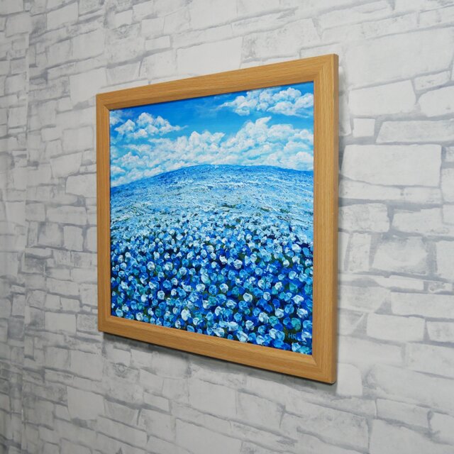 丘の上の深呼吸』油絵 原画 風景画 母の日ギフト 結婚祝い 新築祝いに