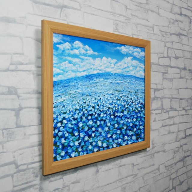 丘の上の深呼吸』油絵 原画 風景画 母の日ギフト 結婚祝い 新築祝いに