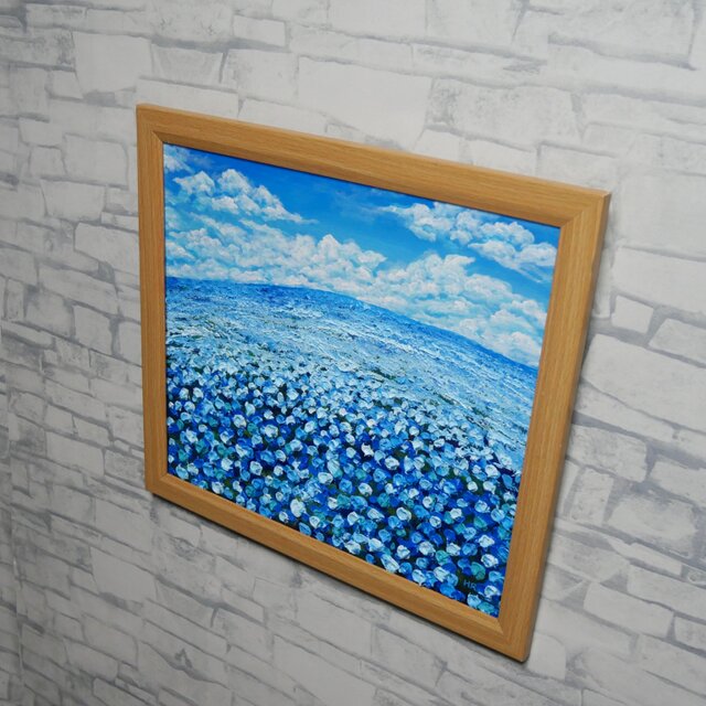 丘の上の深呼吸』油絵 原画 風景画 母の日ギフト 結婚祝い 新築祝いに