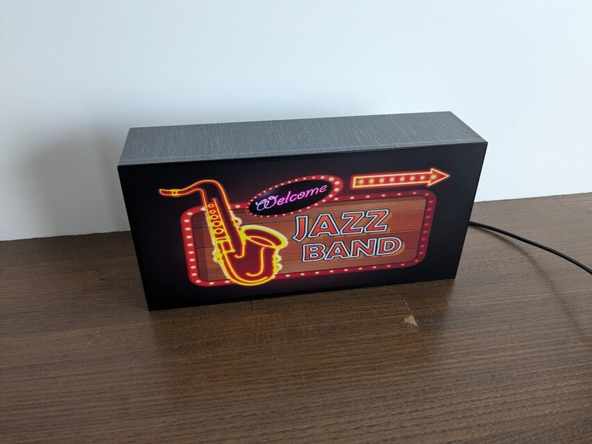 【オーダー無料】ジャズ喫茶 JAZZ BAND 看板 置物 雑貨 ライトBOX オーダー無料】ジャズ JAZZ BAND ジャズ喫茶 音 レコード レトロ 店舗