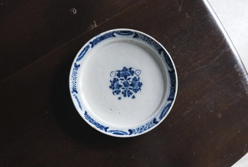 18世紀 Delft デルフト 平皿 オランダ アンティーク 0502572 | iichi