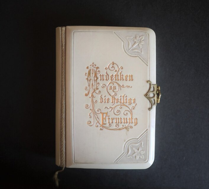 ミニ祈祷書 Andenken an die heilige Firmung 金の刻印 1897年 ドイツ