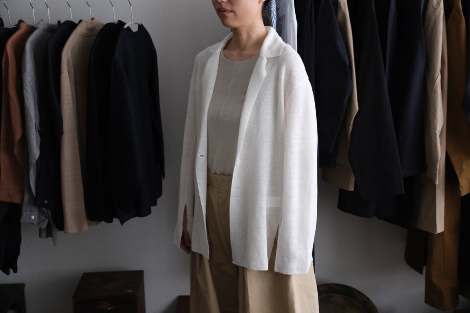 enrica linen knit jacket｜BEIGE | iichi 日々の暮らしを心地よくする